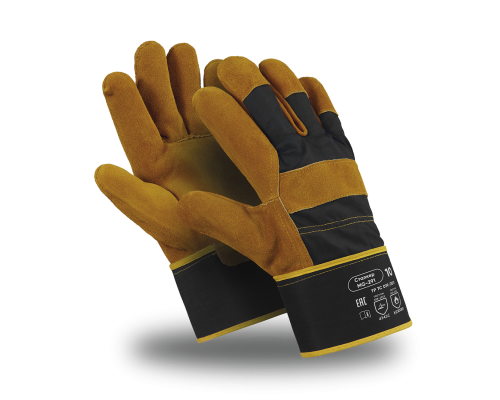 Перчатки Manipula Specialist® Сталкер (спилок/ткань+интерлок), SPL-71/MG-291 в Воронеже